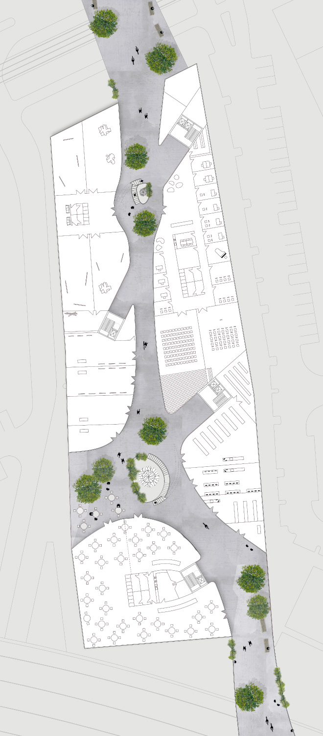 De Hofbogen Rotterdam - Grundriss Passage