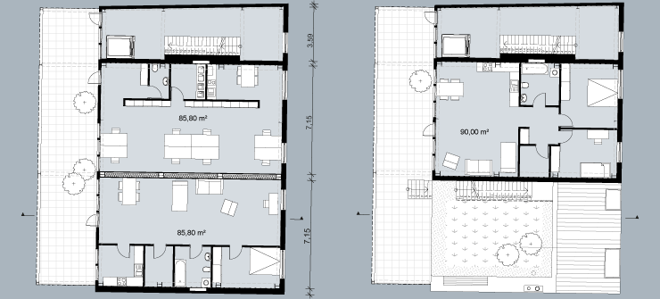 Grundrisse Wohn+Arbeitshaus Münster